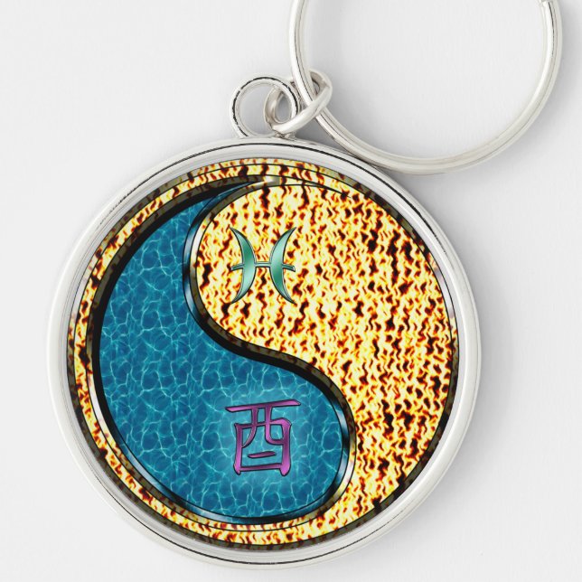 Llavero Piscis & Fire Rooster (Frente)