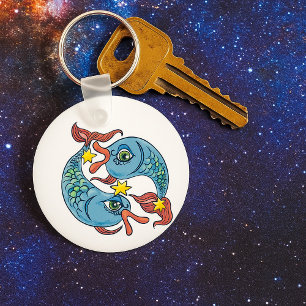 Llavero Piscis Zodíaco Pez Celestial Astrología