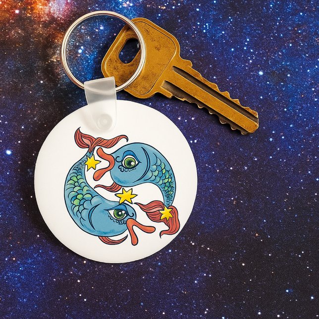 Llavero Piscis Zodíaco Pez Celestial Astrología (Subido por el creador)