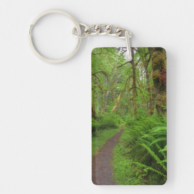 Llavero Pista de pasto, helechos y musgos (Frente)
