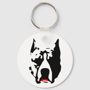 Llavero Pit Bull con lápiz labial