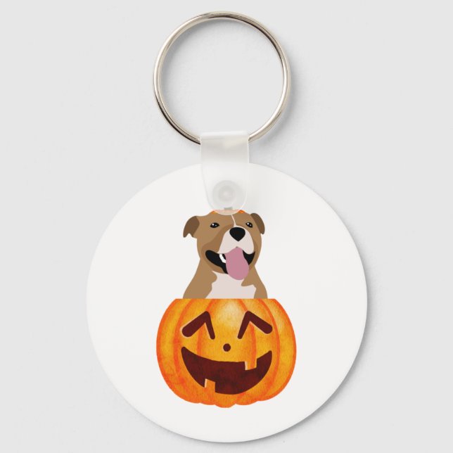 Llavero Pitbull Halloween (Anverso)
