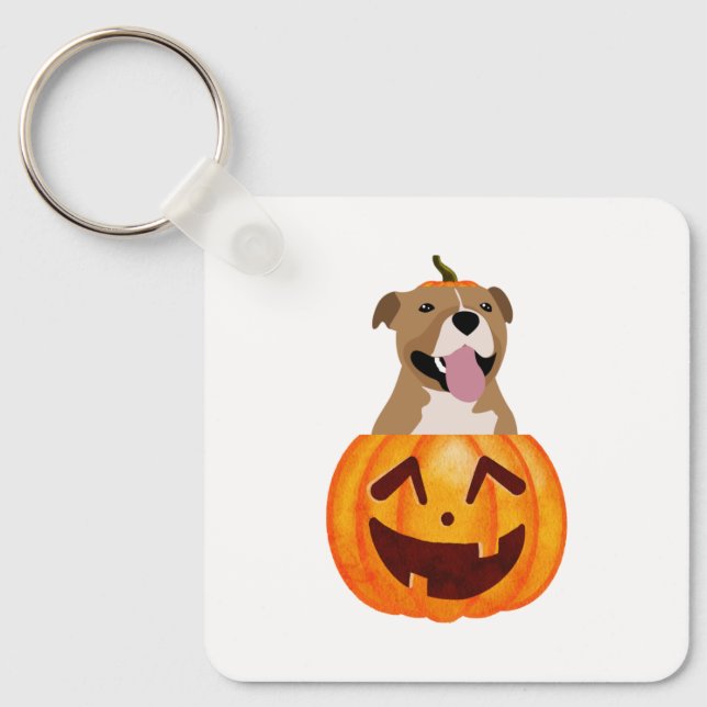 Llavero Pitbull Halloween (Anverso)