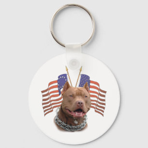 Llavero Pitbull Patriótico