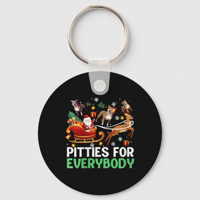 Llavero Pitties Para Todas Las Navidades Pitbull Dog (Anverso)