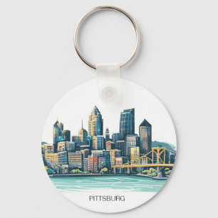 Llavero Pittsburgh Cityscape