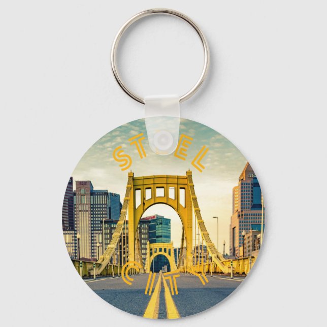 Llavero Pittsburgh Steel City Skyline 412 Pennsylvania Can (Anverso)