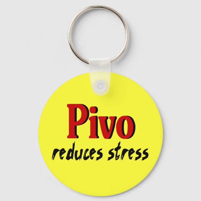 Llavero Pivo reduce el estrés (Anverso)