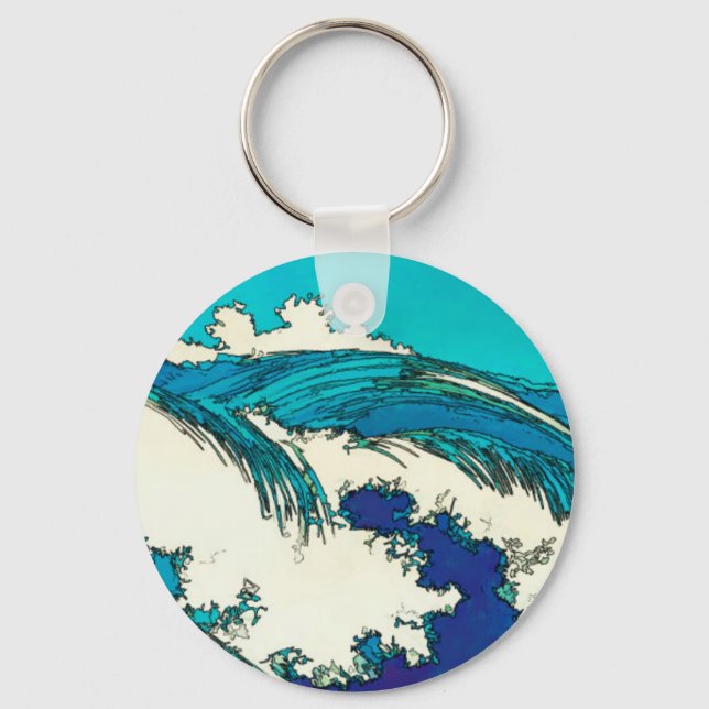 Llavero PixDezines konen uehara olas oceánicas, 上 原 (Anverso)