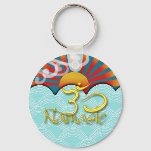 Llavero PixDezines namaste+wind+water+sunburst+om