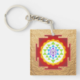 Llavero PixDezines Sri Yantra, chakra Limpieza colorido