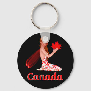 Llavero Pixe canadiense con hoja de arce