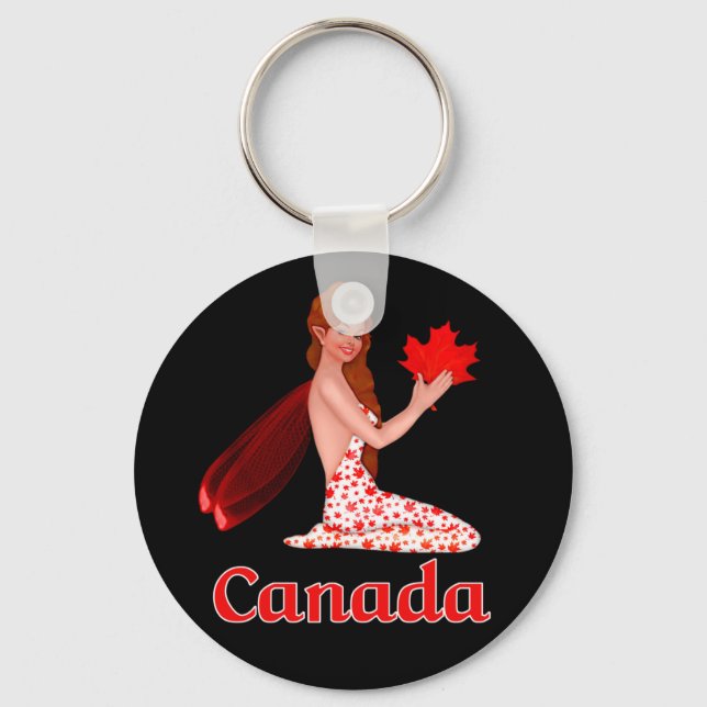 Llavero Pixe canadiense con hoja de arce (Anverso)
