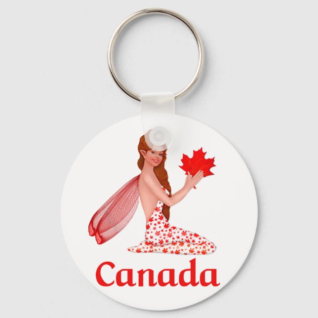 Llavero Pixe canadiense con hoja de arce (Anverso)
