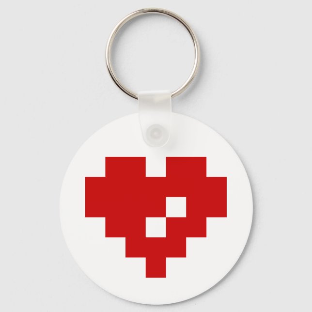 Llavero Pixel Heart 8 Bit Love (Anverso)