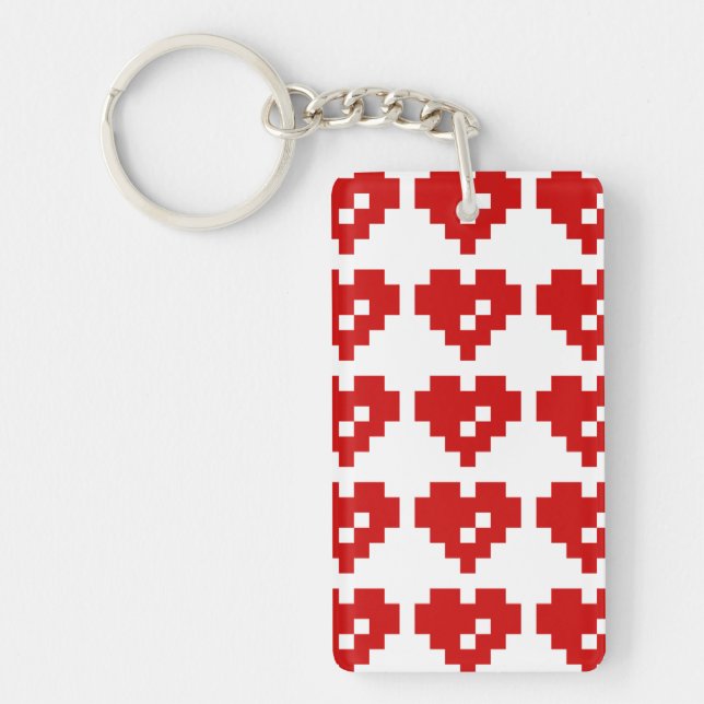 Llavero Pixel Heart 8 Bit Love (Frente)