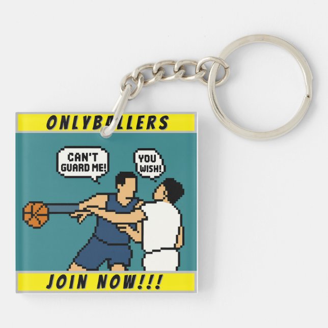 Llavero Pixel Sport Basketball Keychain - Retro Gaming Sty (Atrás)