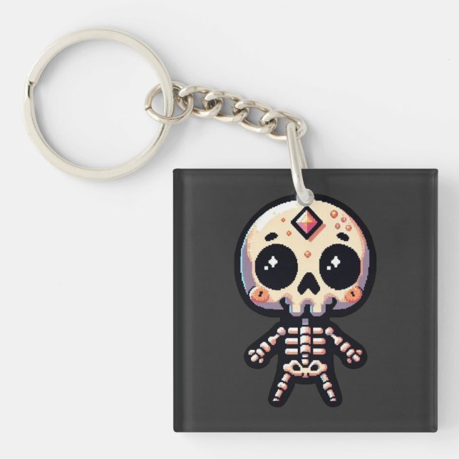 Llavero Pixelart Skeleton (Frente)