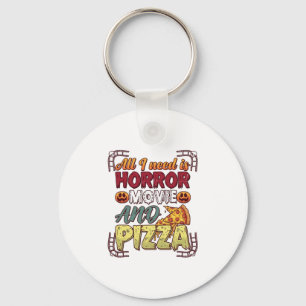 Llavero Pizza de Película de Terror Halloween Calabaza Crá