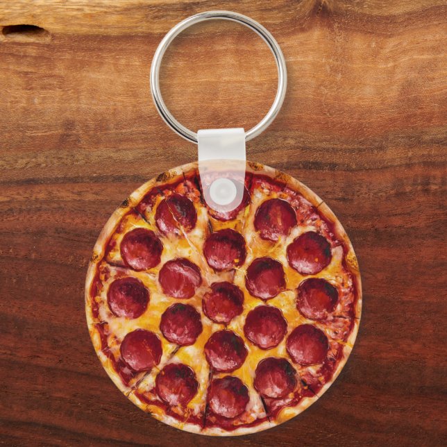 Llavero Pizza de Pepperoni (Anverso)