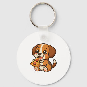 Llavero Pizza de perro de beagle dulce personalizado