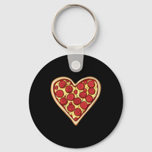 Llavero Pizza Día de San Valentín de amor Minimalista cora