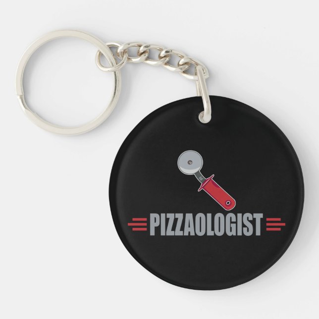 Llavero Pizza divertida (Frente)