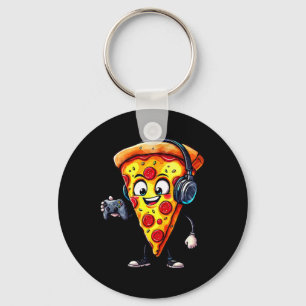 Llavero Pizza Divertida Para Jugadores De Videojuegos Homb