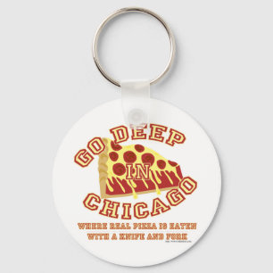 Llavero Pizza estilo Chicago