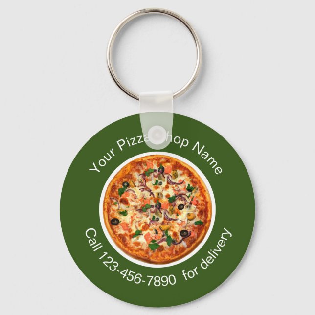 Llavero Pizza Italian Restaurant Promotional Keychains (Anverso)