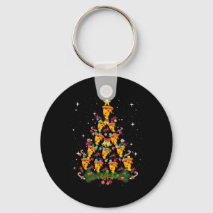Llavero Pizza ligera de árbol de navidad Pizza comida rápi