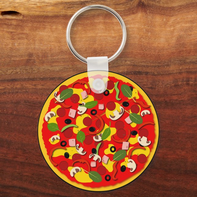 Llavero Pizza Lover Personalizado (Anverso)