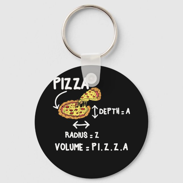 Llavero Pizza Math Circle Mathmatics Formulas (Anverso)