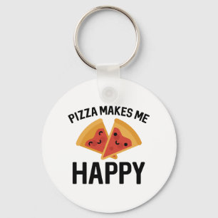 Llavero Pizza me hace feliz