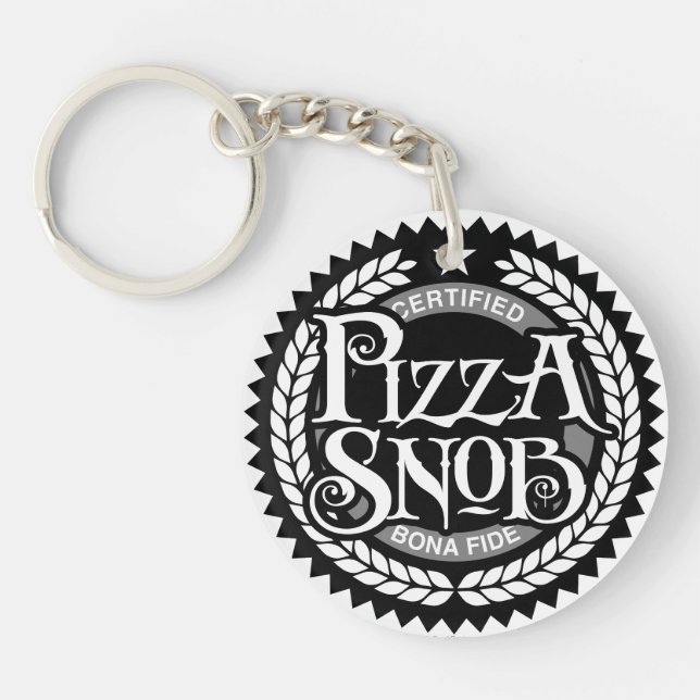 Llavero Pizza Snob - divertido amante de la pizza (Frente)