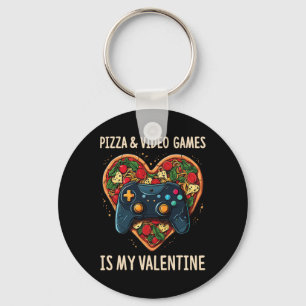 Llavero Pizza Y Videojuegos Es Mi Fan Gamer Del Día De San