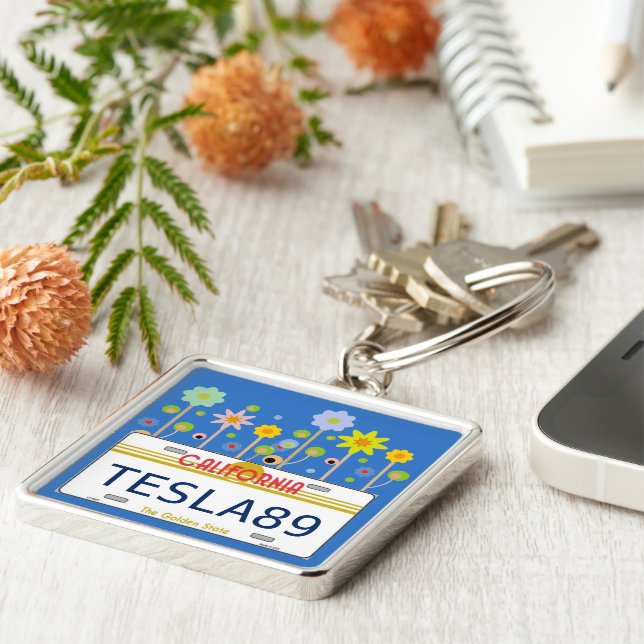 Llavero Placa de California (Lado)