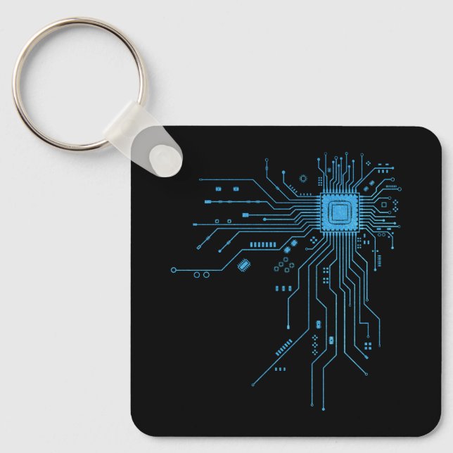 Llavero Placa de circuito divertida computadora electrónic (Anverso)