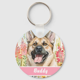 Llavero Placa de identificación para perro Norwegian Elkho