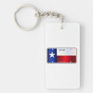 Llavero Placa de Licencia de Bandera Estatal de Texas