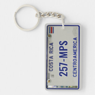Llavero Placa de licencia de Costa Rica (personalizable)
