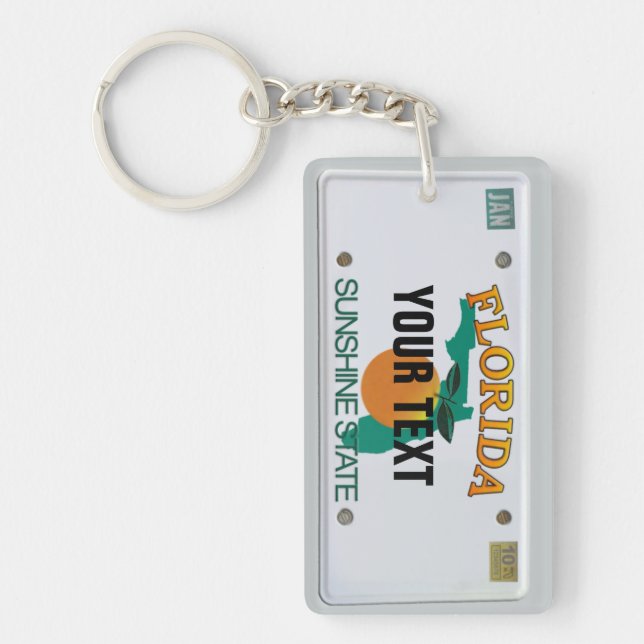 Llavero Placa de licencia de Florida (Frente)