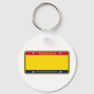 Llavero Placa de licencia estatal de Arizona en blanco