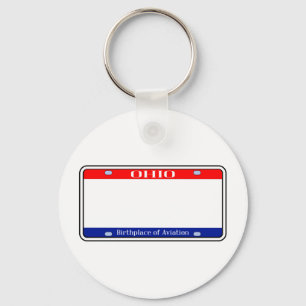Llavero Placa de licencia Ohio en blanco