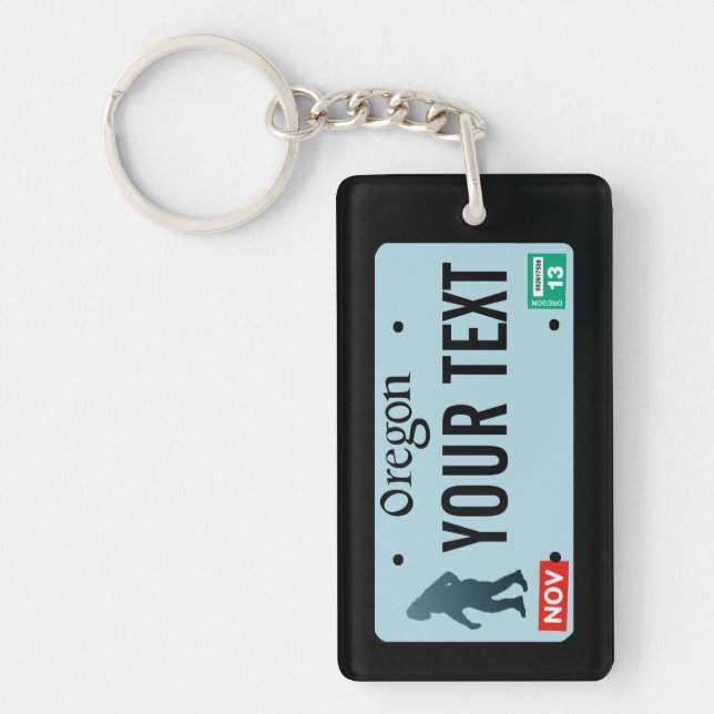 Llavero Placa de licencia Oregon Sasquatch (Frente)