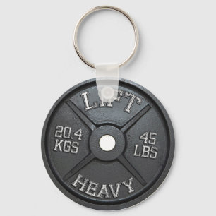 Llavero Placa del Barbell - levante pesado