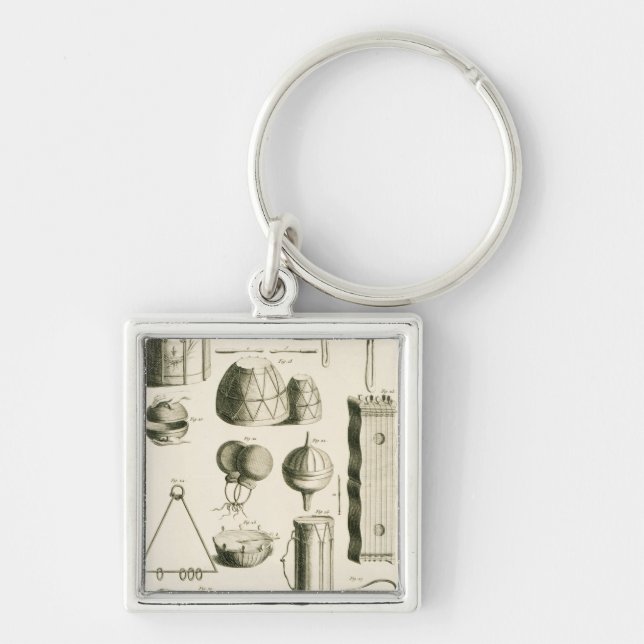 Llavero Placa II: Instrumento de percusión antiguo y (Frente)