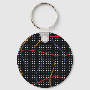 Llavero Placa y puntos de pintura retro