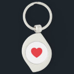 Llavero Plain Modern White Red Love Heart Graphic<br><div class="desc">Plain Minimalist Modern Designs. They're all simple,  attractive,  unique.</div>