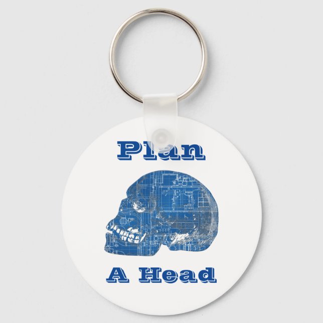 Llavero Plan A Head Humorous Blueprint (Anverso)